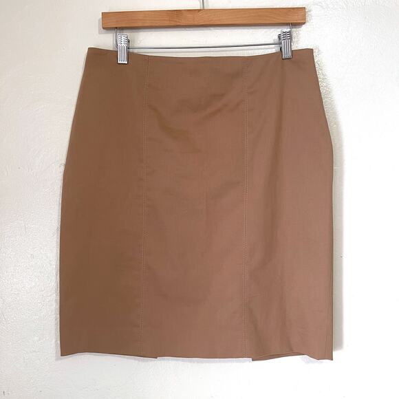 BLUMARINE Classic Cotton Pencil Skirt in Tan Size I46/US10 - Picture 2 of 11
